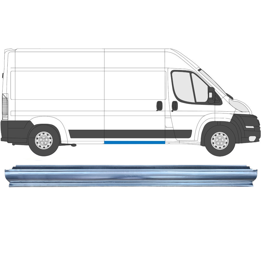 Pannello Di Riparazione Sottoporta Porta Scorrevole Per Fiat Ducato 2006- / Sinistra = Destra (Simmetrico) 5947