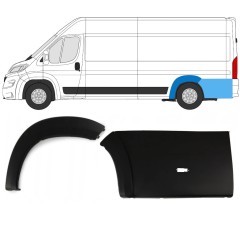 Set di modanature arco ruota posteriore per Peugeot Boxer 2018- / Sinistra / 14441