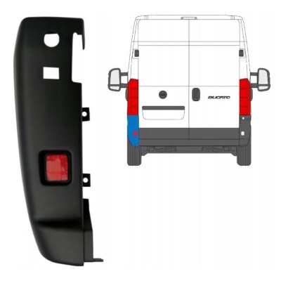 Angolo paraurti posteriore 180 gradi per Fiat Ducato 2018- / Destra 16025