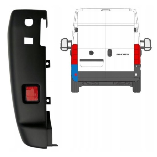 Angolo paraurti posteriore 180 gradi per Fiat Ducato 2018- / Destra 16025