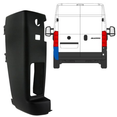 Angolo paraurti posteriore 180 gradi per Peugeot Boxer 2018- / Sinistra 15439