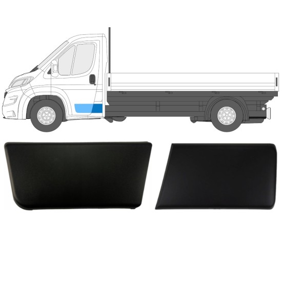 Set di modanature laterali per cabina singola per Fiat Ducato 2018- / Sinistra / Cabina singola / 14809