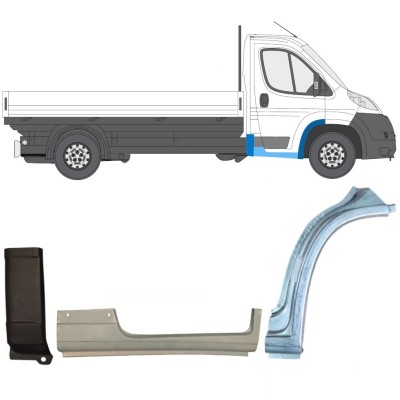Set di pannelli di riparazione per Fiat Ducato 2006-2026 / Destra / 16999