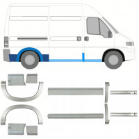 Pannello di riparazione sottoporta e parafango posteriore per Fiat Ducato Boxer Relay 1994-2006 / MWB / Set 11523