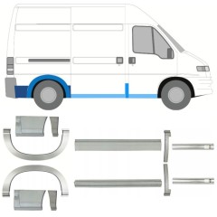 Pannello di riparazione sottoporta e parafango posteriore per Fiat Ducato 1994-2006 / Set 11522