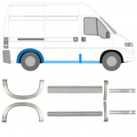 Pannello di riparazione sottoporta e parafango posteriore per Fiat Ducato Boxer Relay 1994-2006 / SWB / Set 11516