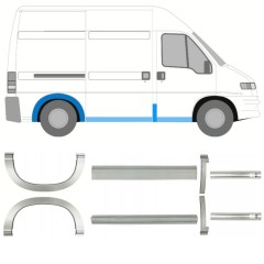 Pannello di riparazione sottoporta e parafango posteriore per Fiat Ducato 1994-2006 / Set 11516