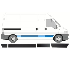 Set di modanature laterali per Citroen Jumper 2002-2006 / Destra / 14391
