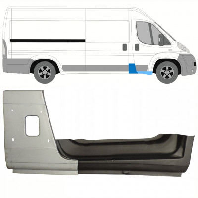 Pannello di riparazione del montante + Pannello Di Riparazione Sottoporta Lamiera per Fiat Ducato 2006- / Destra / Set 8742