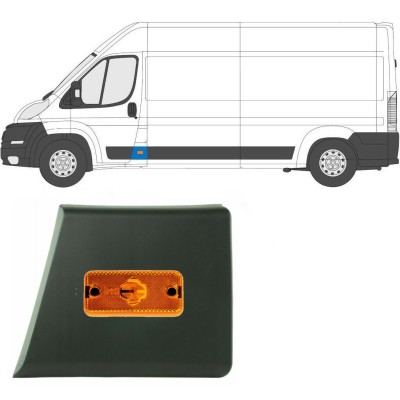 Pannello di modanatura Dietro Porta Anteriore con lampada per Fiat Ducato 2006-2018 / Sinistra / Set 10677