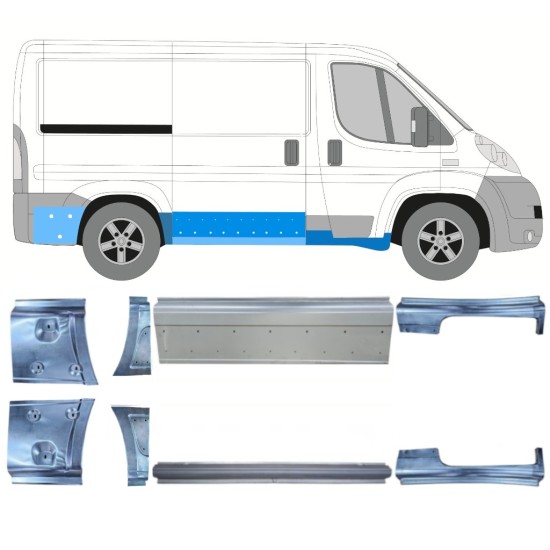 Set di pannelli di riparazione per Fiat Ducato 2006-2014 / Sinistra+Destra / 14814 Set di pannelli di riparazione per Fiat Ducato 2006-2014 / Sinistra+Destra / 14814