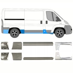 Pannello di riparazione sottoporta lamiera per Peugeot Boxer 2006-2025 / Sinistra+Destra / Set 14158