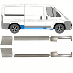 Pannello di riparazione sottoporta e parafango posteriore per Fiat Ducato 2006-2025 / Sinistra+Destra / Set 8861