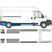 Pannello di riparazione sottoporta lamiera per Fiat Ducato 2006- / Sinistra+Destra / Set 10888