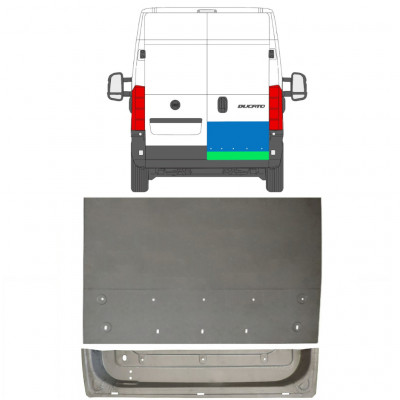 Pannello di riparazione porta posteriore per Fiat Ducato 2006- / Destra / Set 11680