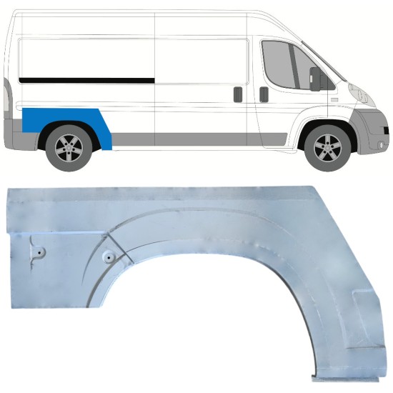Pannello di riparazione parafango posteriore per Peugeot Boxer 2006-2026 / Destra 16947