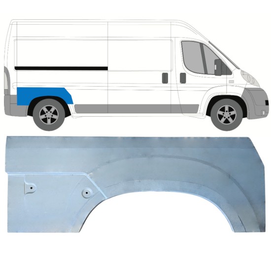 Pannello di riparazione parafango posteriore per Peugeot Boxer 2006-2026 / Destra 16957