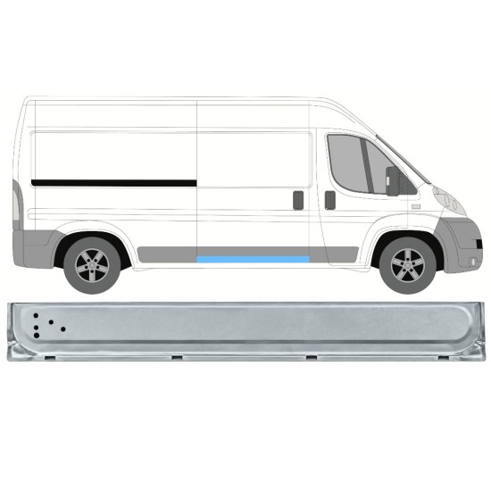 Pannello di riparazione porta scorrevole interno per Citroen Jumper 2006-2026 / Destra 17044