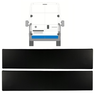 Modanatura laterale porta posteriore per Fiat Ducato 2018- / Sinistra+Destra / Set 9834