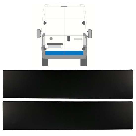 Modanatura laterale porta posteriore per Fiat Ducato 2018- / Sinistra+Destra / Set 9834