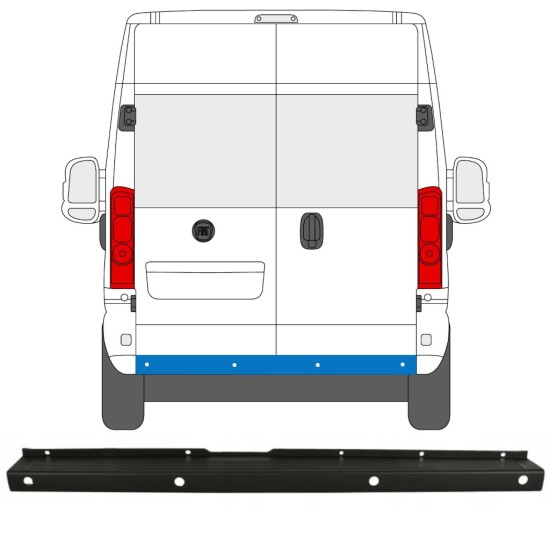 Paraurti posteriore con PDC per Fiat Ducato 2018- 14968