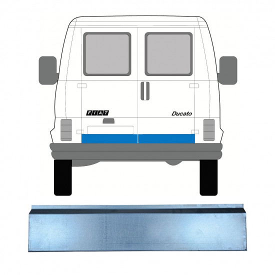 Pannello di riparazione porta posteriore esterno per Fiat Ducato / C25 / J5 1981-1994 / Sinistra = Destra (simmetrico) 7756