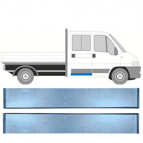 Pannello di riparazione porta posteriore per Fiat Ducato Boxer Relay Jumper 1994-2006 / Sinistra+Destra / Doppia cabina / Set 10501