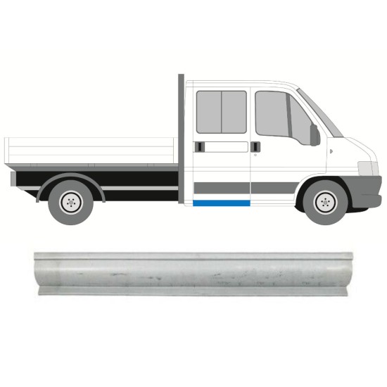Pannello di riparazione sottoporta lamiera per Fiat Ducato 1994-2006 / Sinistra = Destra (simmetrico) 16009