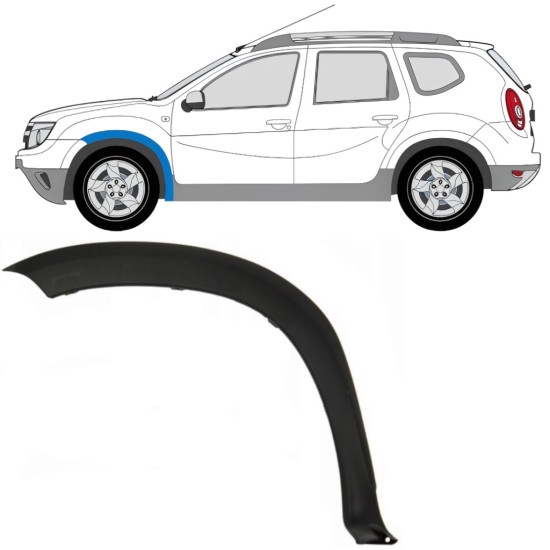 Modanatura parafango anteriore per Dacia Duster 2010-2017 / Sinistra 16018