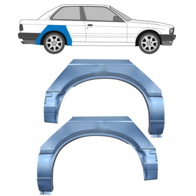 Pannello di riparazione parafango posteriore per BMW 3 E30 1982-1987 / Sinistra+Destra / Set 9844