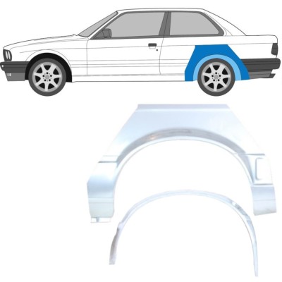 Pannello di riparazione interno ed esterno parafango posteriore per BMW 3 E30 1987-1994 / Sinistra / Set 10852