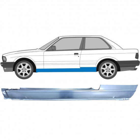 BMW 3 E30 1982-1994 2 PORTA COMPLETO PANNELLO DI RIPARAZIONE DELLA SOGLIA / SINISTRA