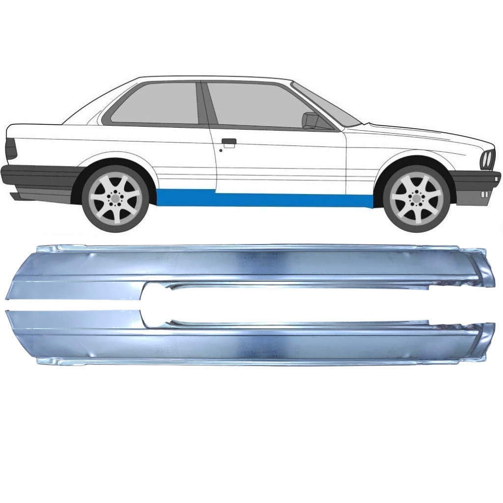 Sottoporta Lamiera Completo Per Bmw 3 E30 1982-1994 / Sinistra+Destra / Set 6377
