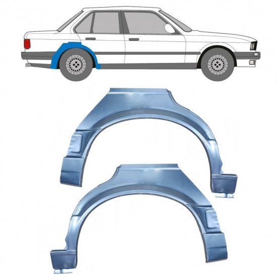 BMW 3 E30 1987-1994 4 PORTA PASSARUOTA POSTERIORE / SET