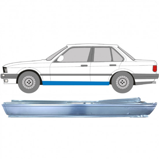 BMW 3 E30 1982-1994 4-PORTA COMPLETO PANNELLO DI RIPARAZIONE DELLA SOGLIA / SINISTRA
