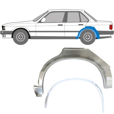 Pannello di riparazione interno ed esterno parafango posteriore per BMW 3 E30 1982-1987 / Sinistra / Set 10858