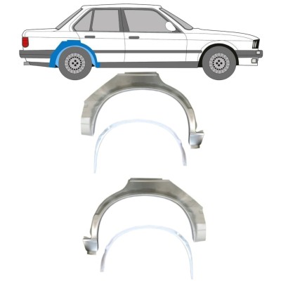 Pannello di riparazione interno ed esterno parafango posteriore per BMW 3 E30 1982-1987 / Set 10859
