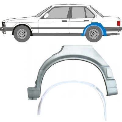 Pannello di riparazione interno ed esterno parafango posteriore per BMW 3 E30 1987-1994 / Sinistra / Set 10861