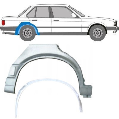 Pannello di riparazione interno ed esterno parafango posteriore per BMW 3 E30 1987-1994 / Destra / Set 10860