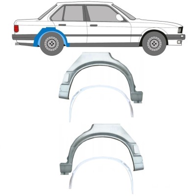 Pannello di riparazione interno ed esterno parafango posteriore per BMW 3 E30 1987-1994 / Set 10862