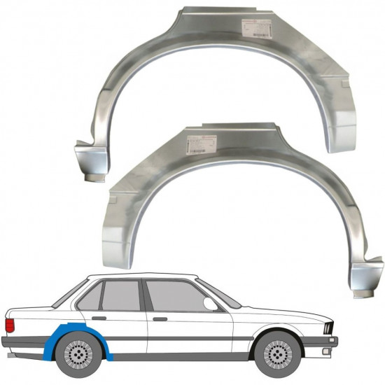 BMW 3 E30 1982-1987 4 PORTA PASSARUOTA POSTERIORE / COPPIA