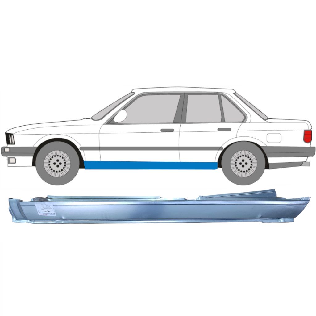 BMW 3 E30 1982-1994 4-PORTA COMPLETO PANNELLO DI RIPARAZIONE DELLA SOGLIA / SINISTRA