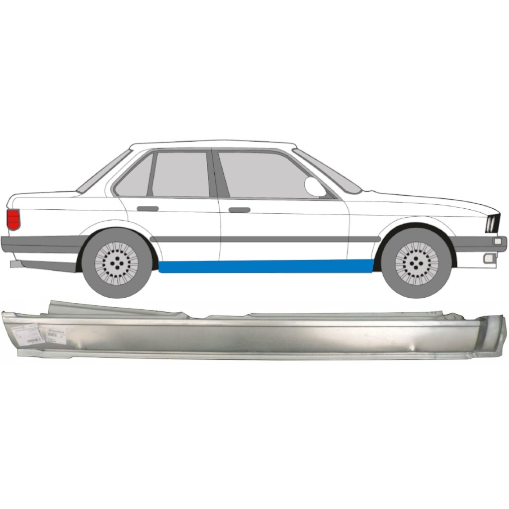 BMW 3 E30 1982-1994 4-PORTA COMPLETO PANNELLO DI RIPARAZIONE DELLA SOGLIA / DESTRA