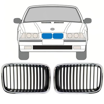 Griglia per BMW 3 E36 1990-1995 / Sinistra+Destra / Set 11126