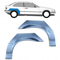 Pannello di riparazione parafango posteriore per BMW 3 E36 / Sinistra+Destra / COMPACT / Set 5500