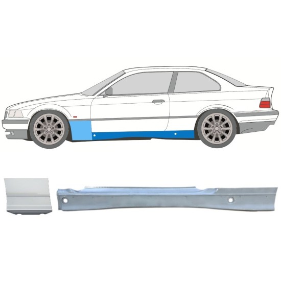 Lamiera di riparazione sottoporta completo e parafango anteriore per BMW 3 E36 1990-2000 / Sinistra / COUPE / Set 17022