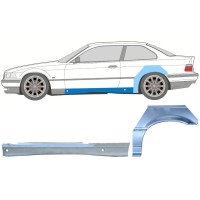 Lamiera di riparazione completo sottoporta e parafango posteriore per BMW 3 E36 1990-2000 / Sinistra / COUPE / Set 17024
