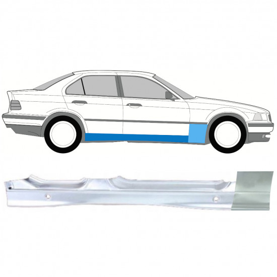 BMW 3 E36 1990-2000 PANNELLO ALARE ANTERIORE + PANNELLO DI RIPARAZIONE DELLA SOGLIA / SET / DESTRA