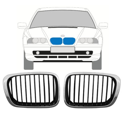 Griglia per BMW 3 E46 1998-2006 / Sinistra+Destra / Set 11129
