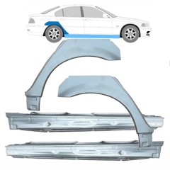 Lamiera di riparazione completo sottoporta e parafango posteriore per BMW 3 E46 1998-2006 / Set 11245